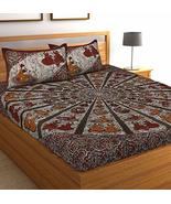 Traditional Jaipur Cotton Printed Bedsheet, Rajasthani Jaipuri Bedcover ... - £25.79 GBP