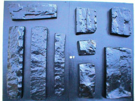 OKL-43 - 5 SETS OF CONCRETE LIMESTONE MOLDS (43) MAKE 1000s OF ROCK WALL VENEER image 4