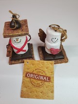 The Original S’MORES Marshmallow Snowman Ornaments Lot Of 2 By Midwest - $10.84