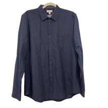 Calvin Klein Men&#39;s Infinite Cool Blue Button Down Non-Iron Dress Shirt Sz Large - £7.58 GBP