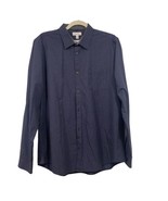 CALVIN KLEIN Men&#39;s Infinite Cool BLUE Button Down Non-Iron Dress Shirt s... - £7.44 GBP
