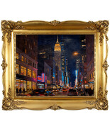 Digital Artwork: Vibrant City Night – Digital Painting of a Neon-Lit Street - $5.55