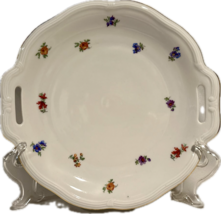 Vintage Bavarian Plankenhammer Floss Porcelain Floral Plate Platter Shabby Chic - £17.86 GBP