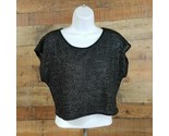 Almost Famous Knit Top Womens Size S Black TE14 - £6.24 GBP