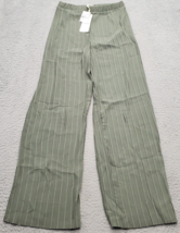 Pleione Pants Womens Size XS Green Pintuck Detail Polyester Low Waist Wi... - $23.09