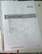 KM 111, KM111 STIHL Illustrated Parts Manual 4180 - $13.75