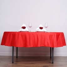 Red Round 70&quot;&quot; Polyester Tablecloth Wedding Catering Kitchen Linens Home Party G - £13.58 GBP