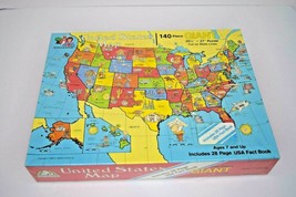 Random House 140pc United States of America Map Jigsaw Puzzle w/ 28 Page... - $13.85