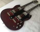 Double Neck EDS 1275 Red Wine Electric Guitar Silver Hardware include Case - $299.99