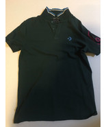 Converse Cons Dark Green Polo Shirt Size Large Made In Italy Vtg Rare - £10.24 GBP