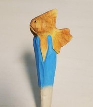 Goldfish Wooden Pen Hand Carved Wood Ballpoint Hand Made Handcrafted V94 - $7.95