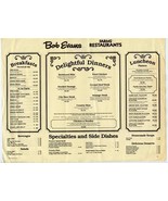 Bob Evans Farm&#39;s Restaurants Delightful Dinners Menu 1982 - £14.00 GBP