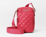 MZ WALLACE Red Metro Micro Phone Quilted  Nylon Crossbody  ~NWT~ Punch - $111.38