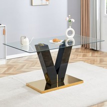 Modern Glass Dining Table for 6-8 People - £369.28 GBP