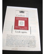 Vintage Carlton Flavor-Filter Cigarettes Color Advertisement - 1963 Carl... - $12.99