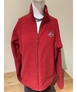 Ohio State Buckeyes Jacket Women’s Sz M Red Columbia Fleece Zip Sweatshi... - $474.84 MXN