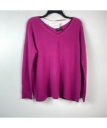 Charter Club Womens S Magenta Luxe Long Sleeve VNeck Cashmere Sweater NW... - £46.45 GBP