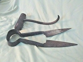 Antique Hay Hook and  Sheep Shears - $19.80