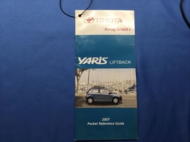 2007 Toyota Yaris LIFTBACK Original Pocket Reference Guide - $14.83