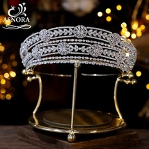 Baroque Retro Semi-Circular Bridal Wedding Crowns For Women European Luxury Zirc - £133.44 GBP