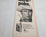 Bull Durham Extra Size Cigarettes Slow-Poke Cowboy Vintage Print Ad 1968 - $7.98
