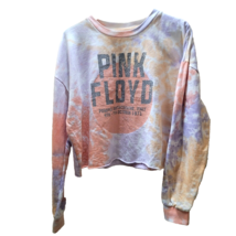 Pink Floyd Cropped Tie-Dye Sweater – Women’s Large, Pastel Peach &amp; Purple - $345.15 MXN