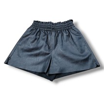 Zara Shorts Size Small W26&quot;xL3&quot; Paperbag Shorts Elastic Waist Faux Leath... - £19.42 GBP