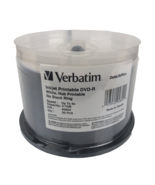 Verbatim DVD-R 8X White Inkjet Hub Printable Media 50 PCS DataLifePlus 9... - £14.94 GBP