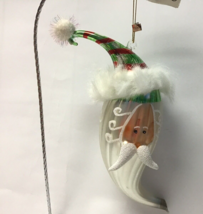 Santa Claus Christmas ornament glass 7”  flaws 56006A-2 as is - $272.75 MXN