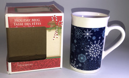 Blue Snowflakes-Christmas/Holiday 12 oz Coffee Tea  Coco Cup/Mug In Gift... - $13.74