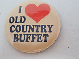 I Love Old Country Buffet with Heart Pinback Vintage - £8.89 GBP