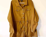 Torrid Brown Button Down Twill Long Line Utility Jacket Shacket Size 2X - $27.10