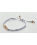 Handmade Lucky Friendship Knot Bracelet with Gold Beads, Best Friend Gift - £11.99 GBP
