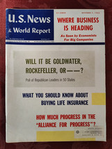U S NEWS World Report Magazine October 7 1963 Republican Presidential Race - £11.24 GBP