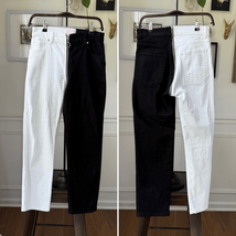 Revice Dream Fit 2 Tone Black White Duo Style Yin Yang Denim Jeans 28 - $48.96