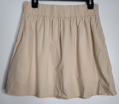 J Crew Tan Skirt 2 Cotton Lined Elastic Waist Pull On Casual Womens - £15.94 GBP