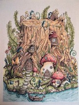 Fairy cross stitch mushroom pattern pdf - Mushroom house cross stitch fa... - £10.17 GBP