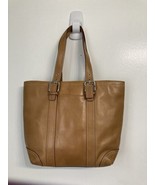 Authentic Coach Brown Leather 2 Adjustable Handles Handbag F10194 Rare - £73.44 GBP