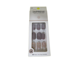 KISS ImPress Press On Manicure Nail Set 30 Fake Nails No Glue Short New - £7.85 GBP
