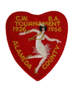 1966 Heart Shape Flapper CWBA California Womens Bowling Association Fabr... - $17.57 CAD