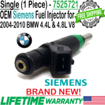 NEW Genuine Siemens x1 Fuel Injector for 2004-2010 BMW 4.4L V8 &amp; 4.8L V8 7525721 - £56.53 GBP