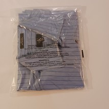 Calvin Klein Size 17 1/2 Striped Men's Long Sleeve Button Up Shirt Cotton Blue image 11