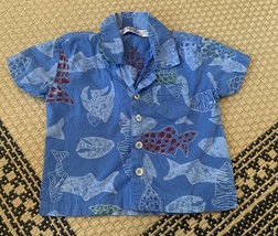 Baby Boy’s Fresh Produce Button Up Shirt Size 12 Months FISH - $12.19