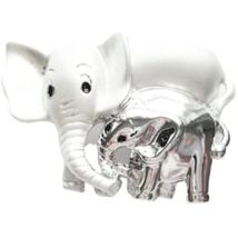 Danecraft Silver-Plated Mother Mom and Baby Elephant Pin Brooch - $10.54