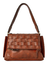 Heidi Womens Brown Flap Shoulder Strap and Crossbody Bag by Time &amp; Tru New w/Tag - £16.91 GBP