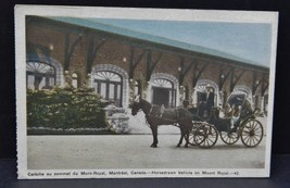 1940s postcard with horse drawn carriage Mount Royal Canada posted stamps - £1.50 GBP