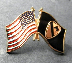 US ARMY 1ST CAVALRY DIVISION FLAG USA COMBO LAPEL PIN BADGE 1.25 INCHES - £4.50 GBP