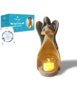 Angel Cherub Statue Sculpture, Tealight Candle Holder W/ Flickering Led ... - £23.91 GBP