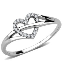 DA259 - High polished (no plating) Stainless Steel Ring with AAA Grade C... - £16.06 GBP
