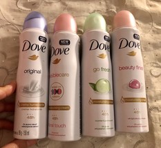 Set of four Dove Antiperspirant Deodorant Spray  - £15.94 GBP